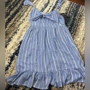 FOREVER 21 Blue and Cream Dress